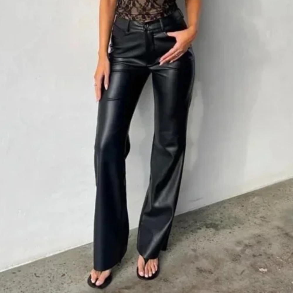 Tiger Mist Black leather pants